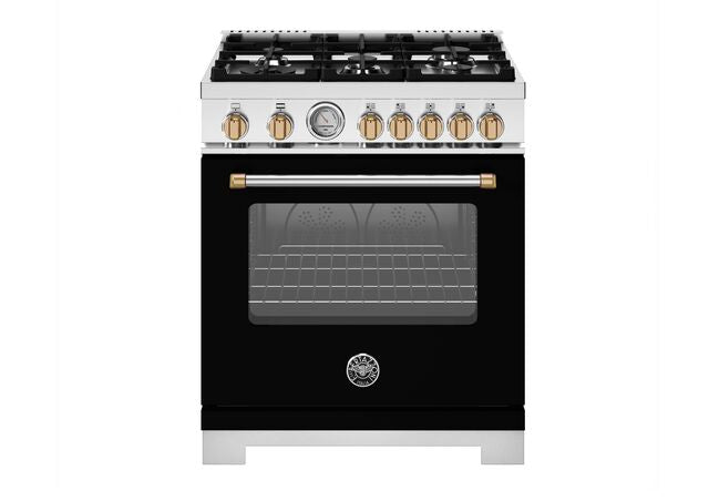 Bertazzoni Master Series 30" Range: Gas, Dual Fuel, and Induction — Stainless Steel, Black, and White