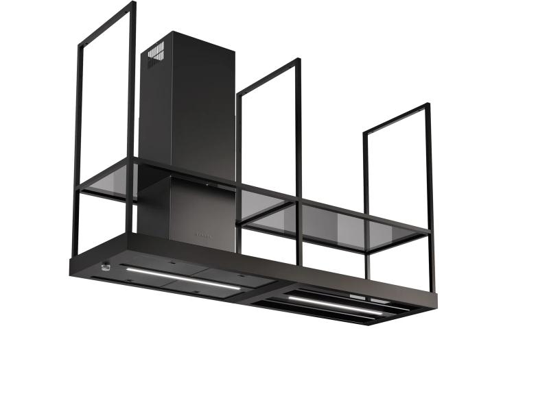 Faber T-Shelf Island Hood - 600 CFM - Black Matte