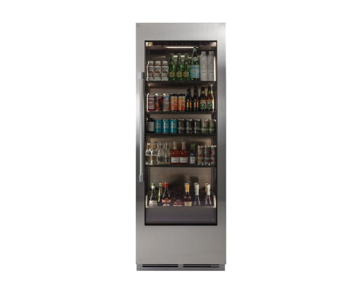 Perlick C-Series 30" Glass Door Single Zone Beverage Column – Indoor - Stainless Steel & Panel Ready - Right & Left Hinge