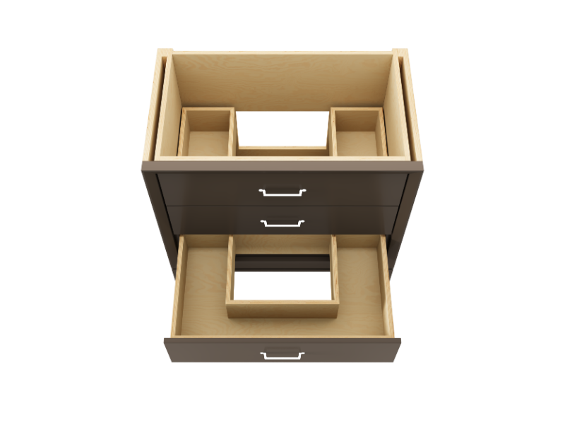 Vanderloc Alexandra Three Drawer Single Bathroom Vanity