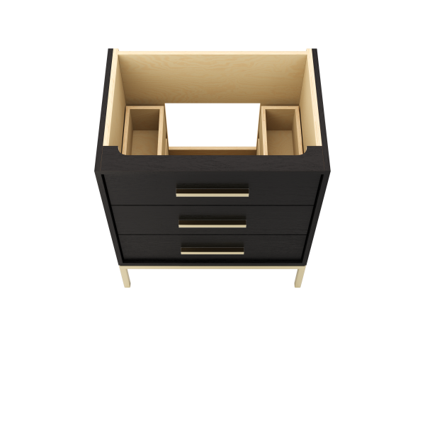 Vanderloc Rift White Oak Three Drawer Single Bathroom Vanity