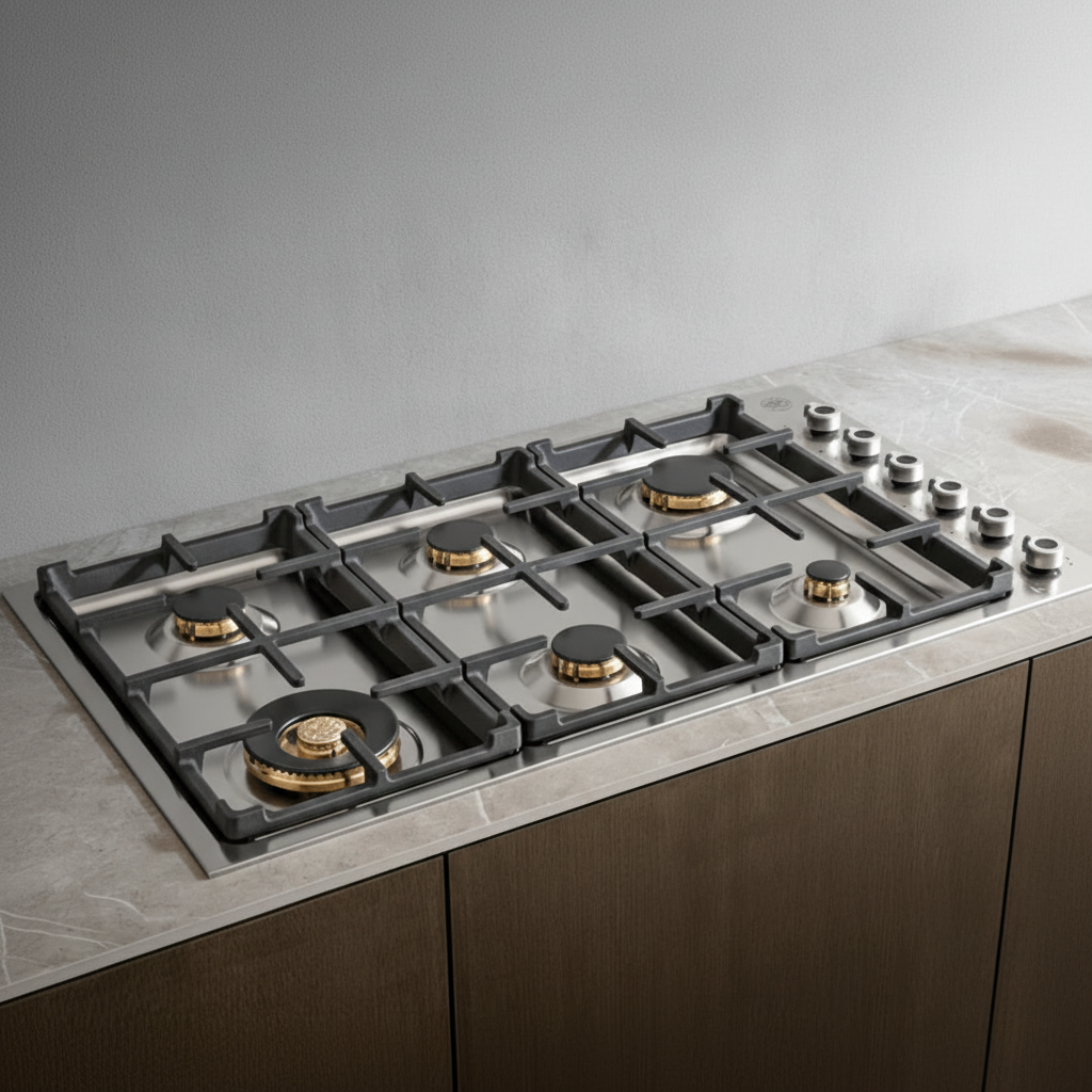 Cooktop horizontal orientation