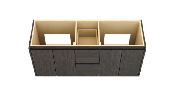 Vanderloc Gilded Double Wall-Mounted - Undermount Bathroom Vanity