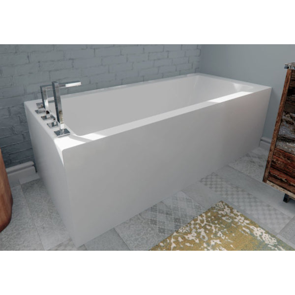Produits Neptune Flory de Colt IFS Acrylic Right/Left Corner Bathtub – Soaking or Therapy – Right/Left Drain – White