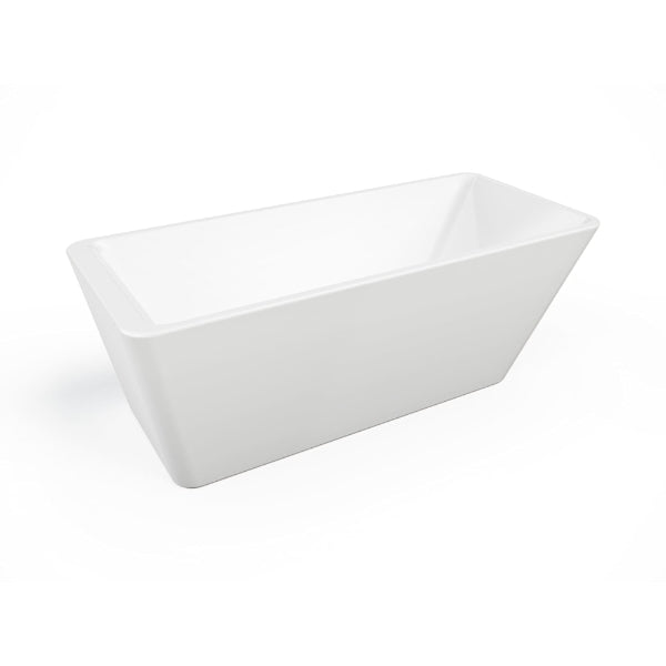 Produits Neptune Lauzanne F1 AFR Acrylic Freestanding Soaking or Therapy Bathtub – End Drain – White
