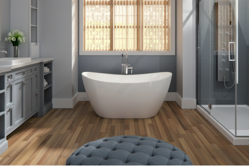 Luxury bathtub spa bathroom without toilet