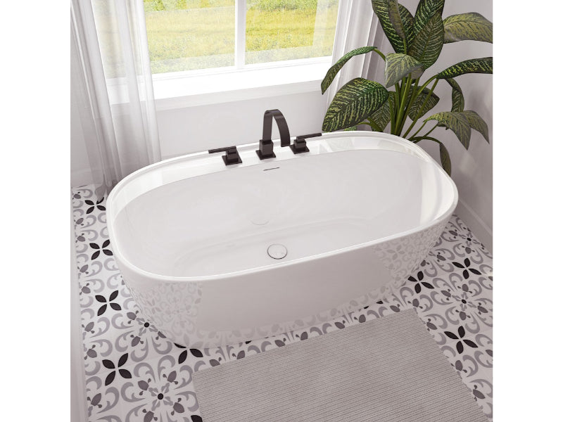 Produits Neptune Alaro Acrylic Freestanding Bathtub – Center Drain – White