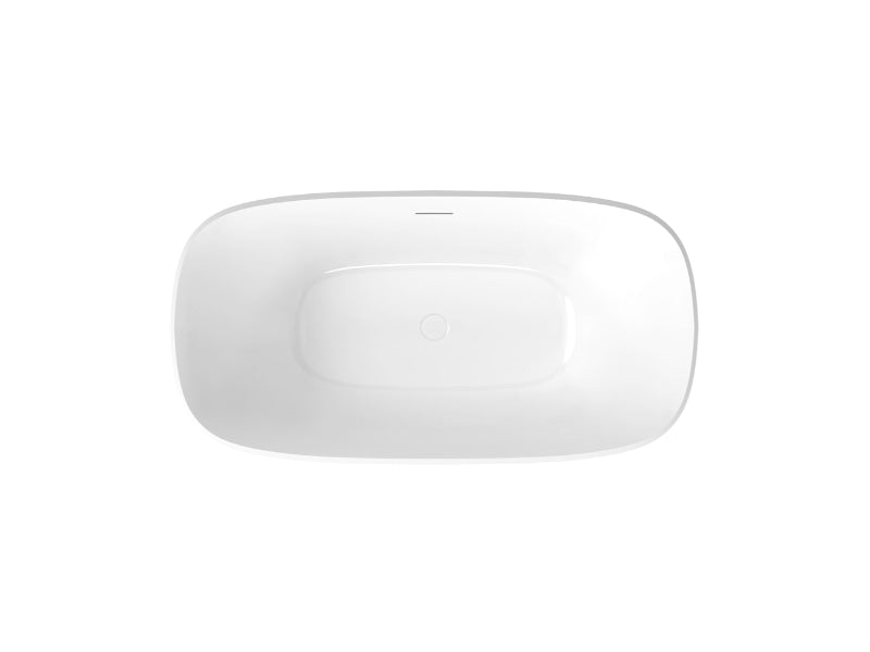 Produits Neptune Arta Acrylic Freestanding Bathtub – Center Drain – White