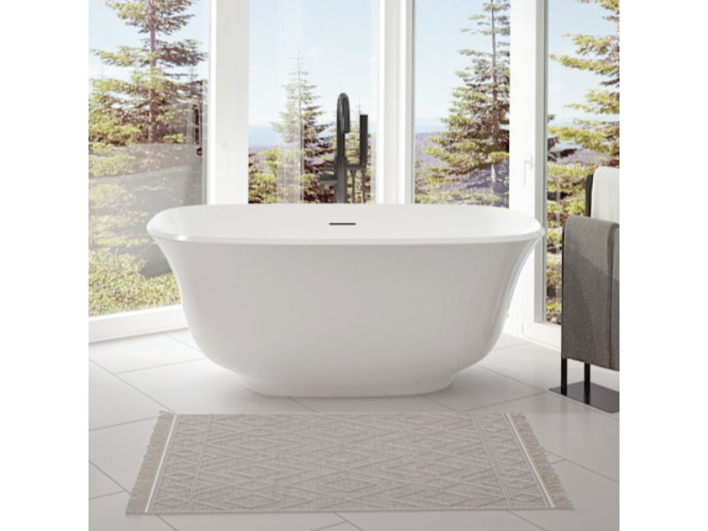 Produits Neptune Arta Acrylic Freestanding Bathtub – Center Drain – White