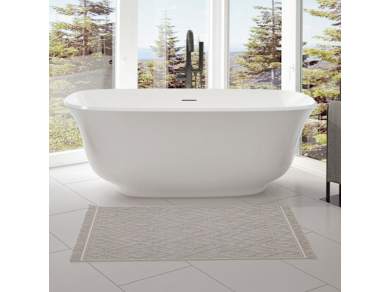 Produits Neptune Arta Acrylic Freestanding Bathtub – Center Drain – White