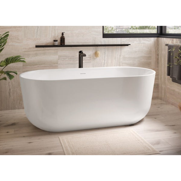 Produits Neptune Haarlem AFR Acrylic Freestanding Soaking Bathtub – Center Drain – White