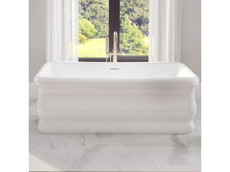 Produits Neptune Loira Acrylic Freestanding Bathtub – Center Drain – White