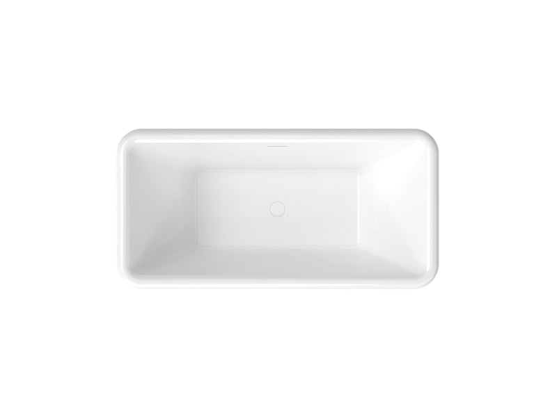 Produits Neptune Loira Acrylic Freestanding Bathtub – Center Drain – White