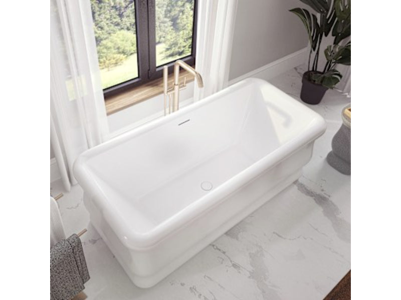 Produits Neptune Loira Acrylic Freestanding Bathtub – Center Drain – White