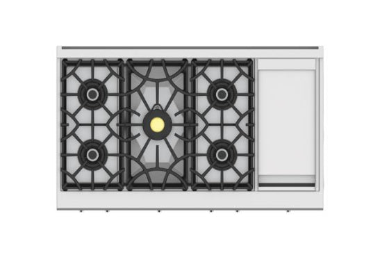 Hestan 48" Range — Dual Fuel, Stainless Steel