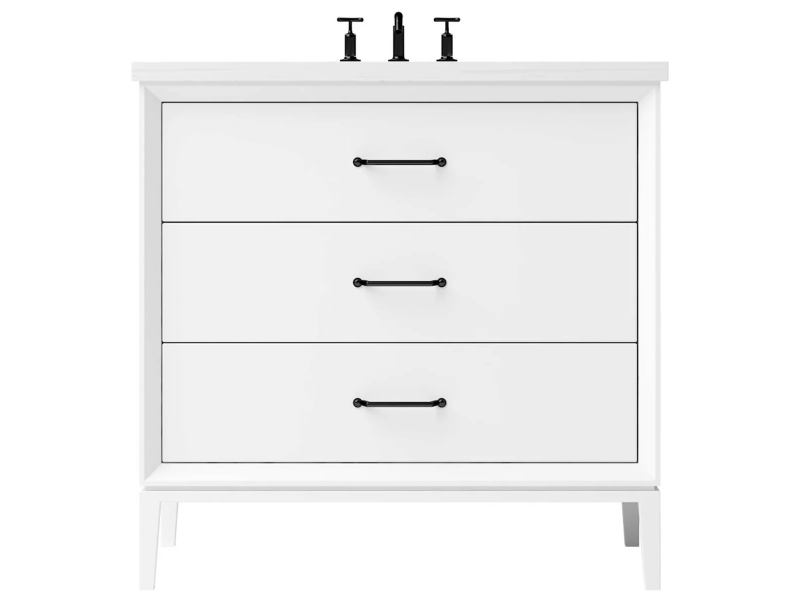 Vanderloc Alexandra Three Drawer Single Bathroom Vanity