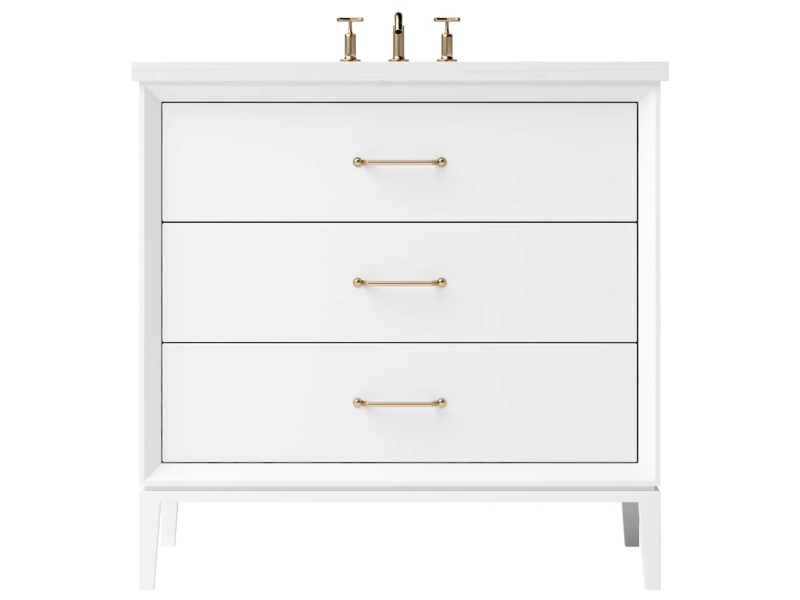 Vanderloc Alexandra Three Drawer Single Bathroom Vanity