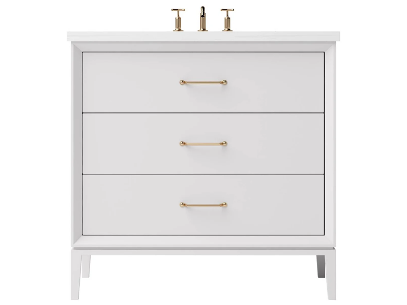 Vanderloc Alexandra Three Drawer Single Bathroom Vanity