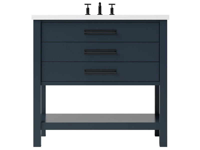 Vanderloc Kiawah Three Drawer Single Bathroom Vanity