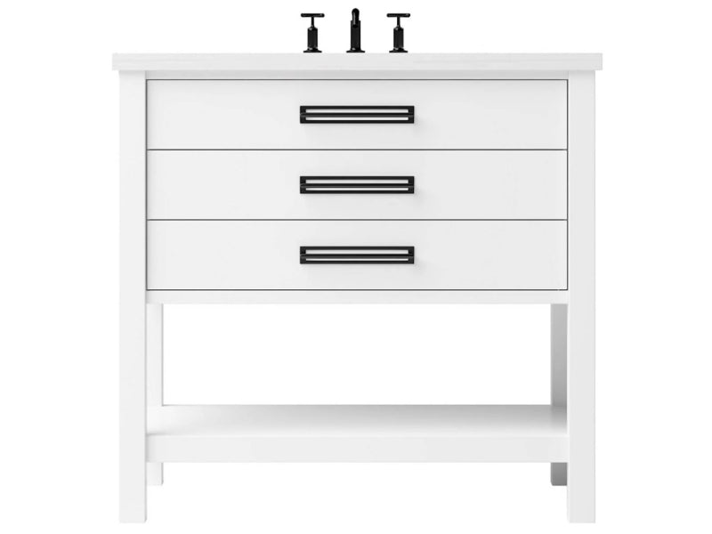 Vanderloc Kiawah Three Drawer Single Bathroom Vanity