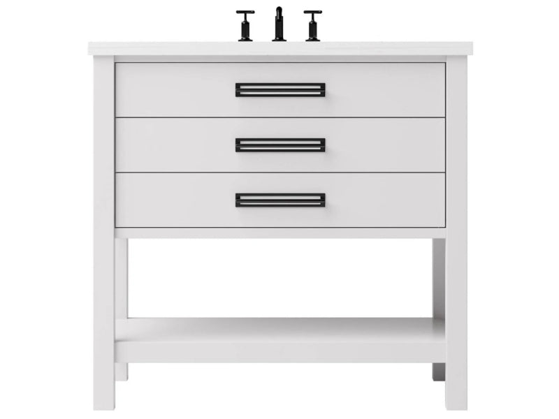Vanderloc Kiawah Three Drawer Single Bathroom Vanity