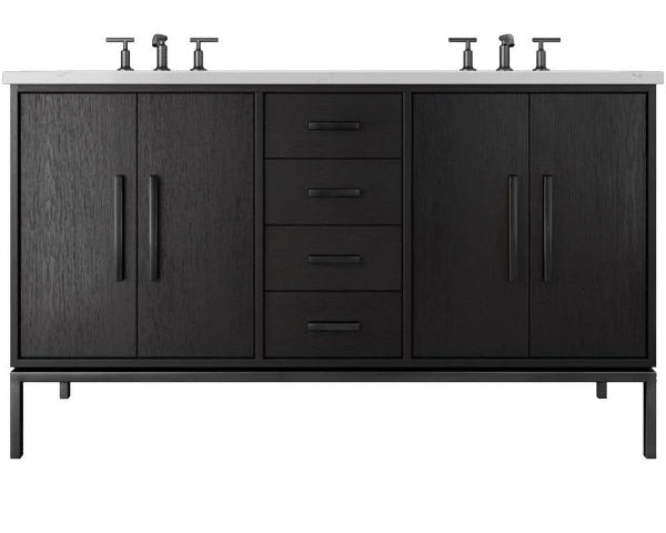 Vanderloc Rift White Oak Double Bathroom Vanity