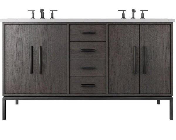 Vanderloc Rift White Oak Double Bathroom Vanity