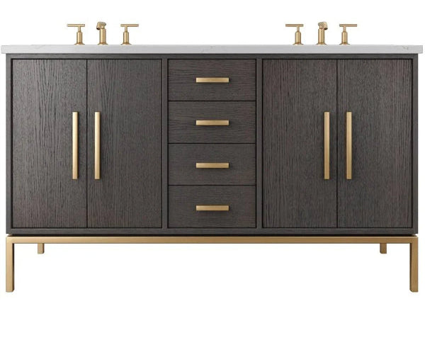 Vanderloc Rift White Oak Double Bathroom Vanity