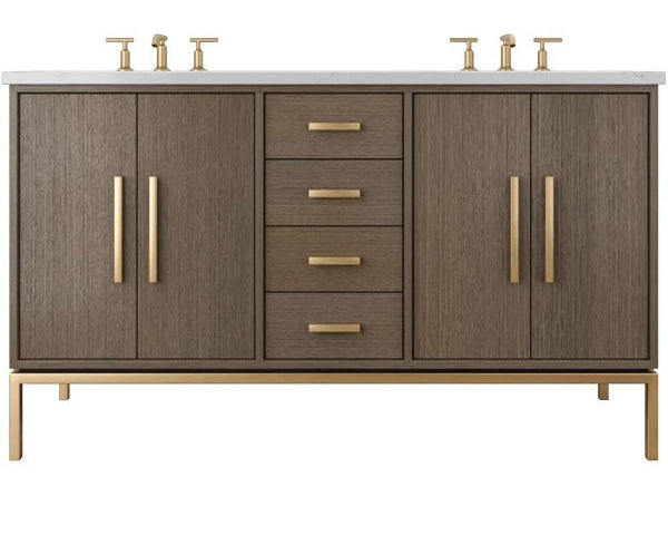 Vanderloc Rift White Oak Double Bathroom Vanity