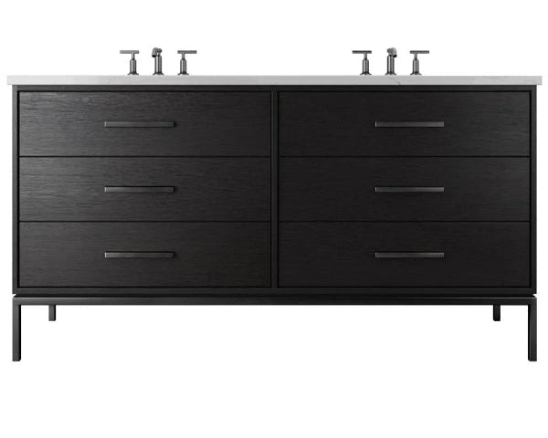 Vanderloc Rift White Oak Double Drawer Bathroom Vanity