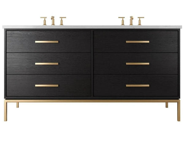 Vanderloc Rift White Oak Double Drawer Bathroom Vanity