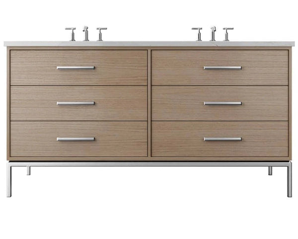 Vanderloc Rift White Oak Double Drawer Bathroom Vanity