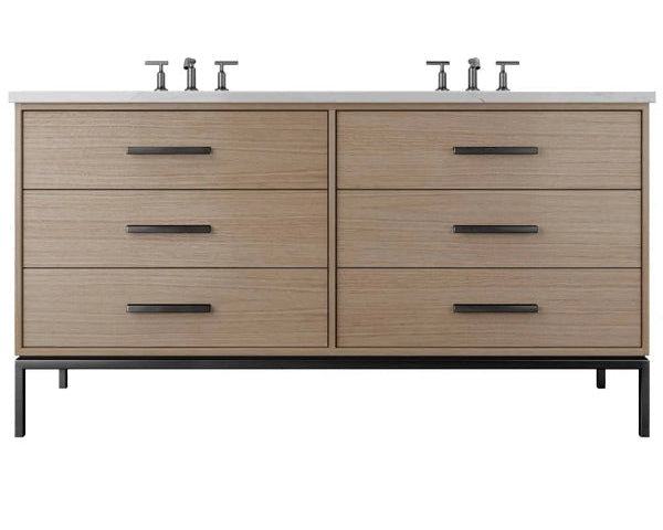 Vanderloc Rift White Oak Double Drawer Bathroom Vanity