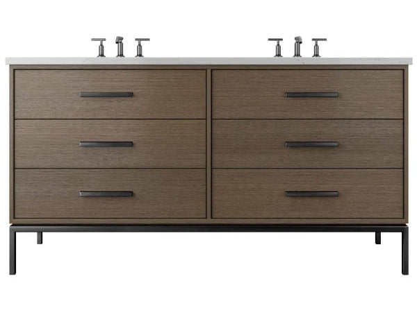 Vanderloc Rift White Oak Double Drawer Bathroom Vanity