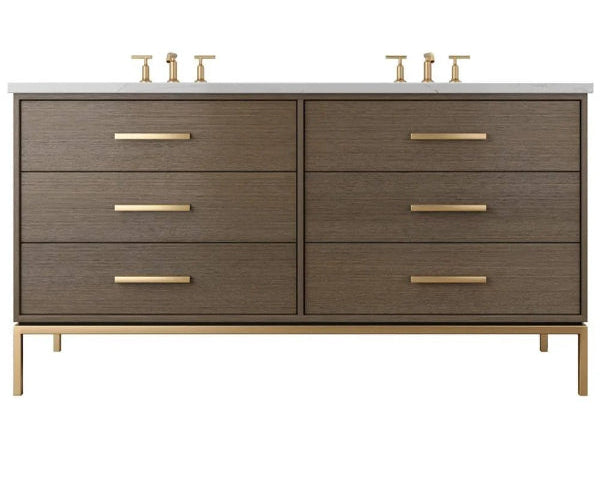 Vanderloc Rift White Oak Double Drawer Bathroom Vanity