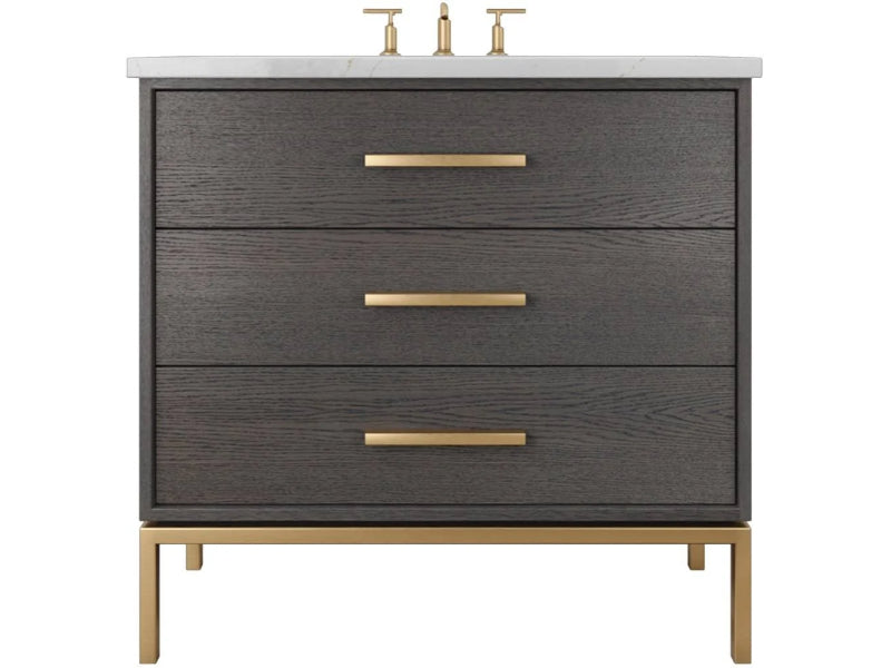 Vanderloc Rift White Oak Three Drawer Single Bathroom Vanity