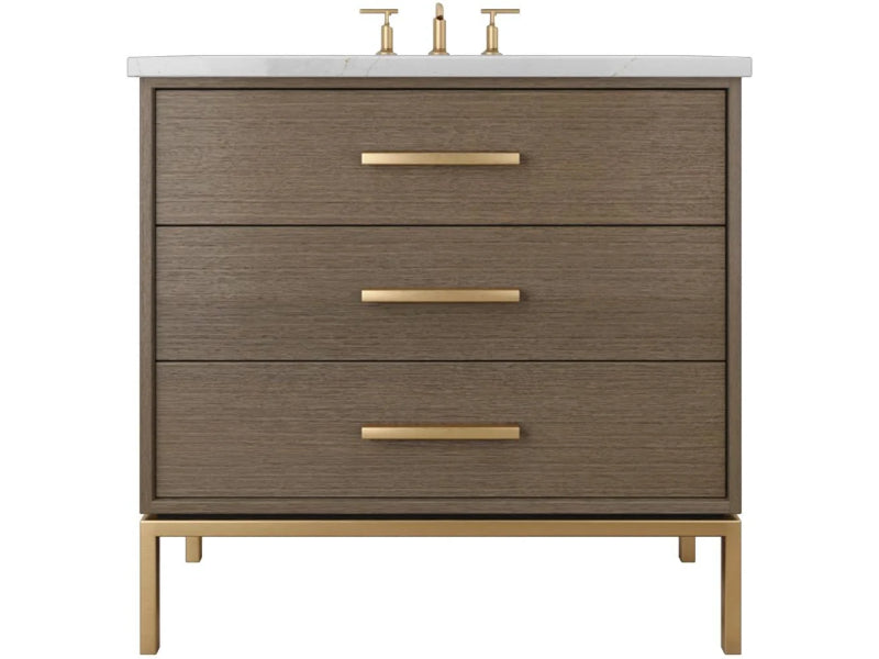 Vanderloc Rift White Oak Three Drawer Single Bathroom Vanity