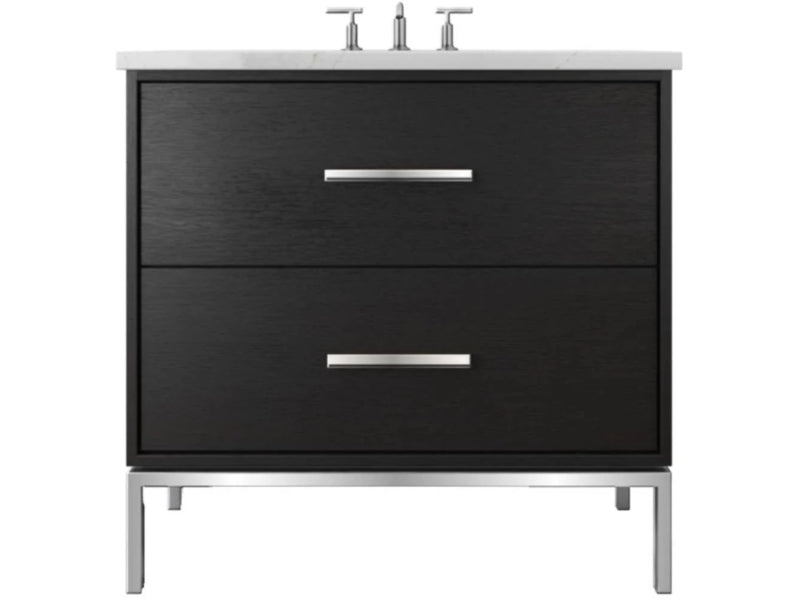 Vanderloc Rift White Oak Two Drawer Single Bathroom Vanity
