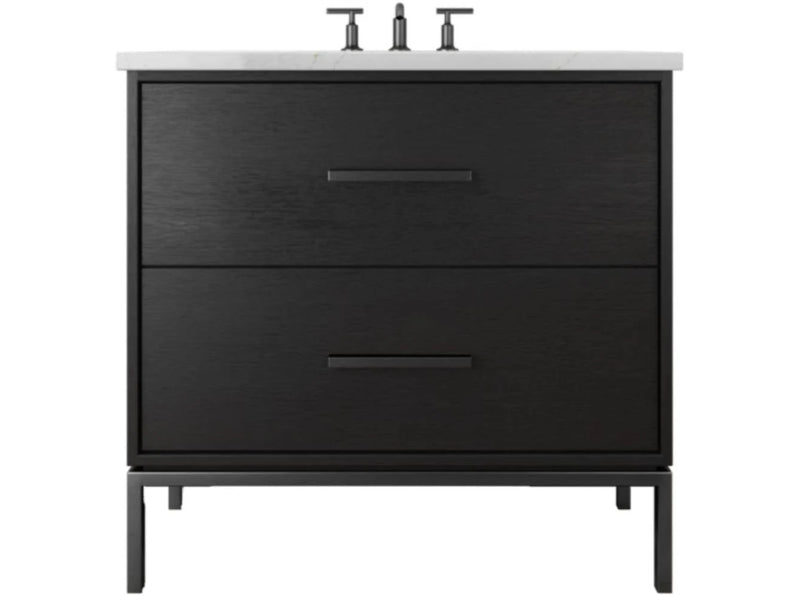 Vanderloc Rift White Oak Two Drawer Single Bathroom Vanity