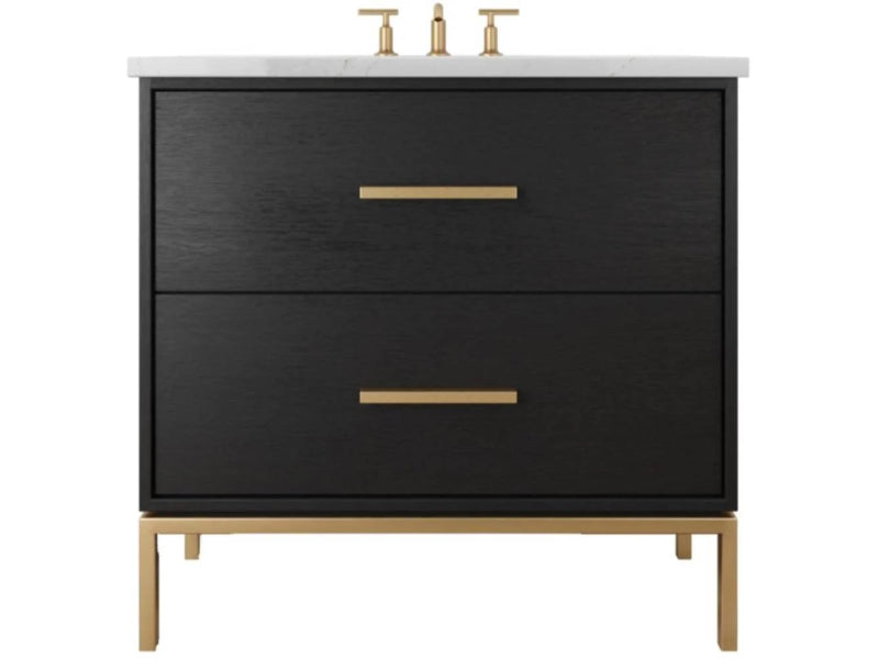 Vanderloc Rift White Oak Two Drawer Single Bathroom Vanity