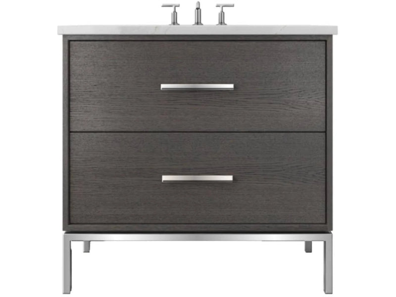 Vanderloc Rift White Oak Two Drawer Single Bathroom Vanity