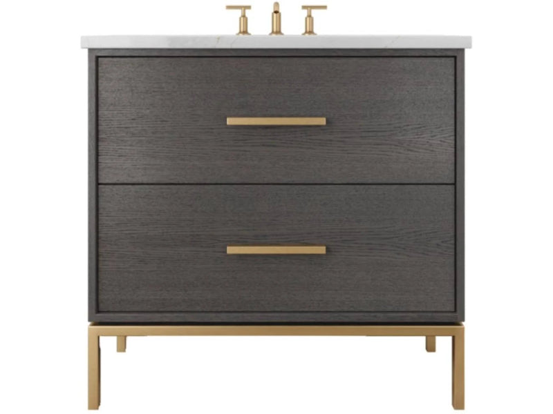 Vanderloc Rift White Oak Two Drawer Single Bathroom Vanity