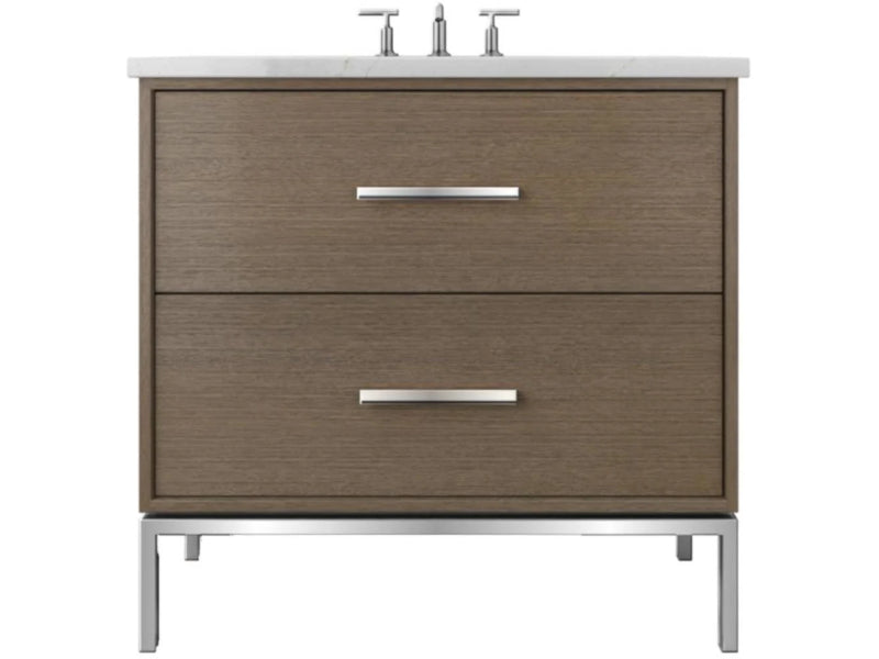Vanderloc Rift White Oak Two Drawer Single Bathroom Vanity