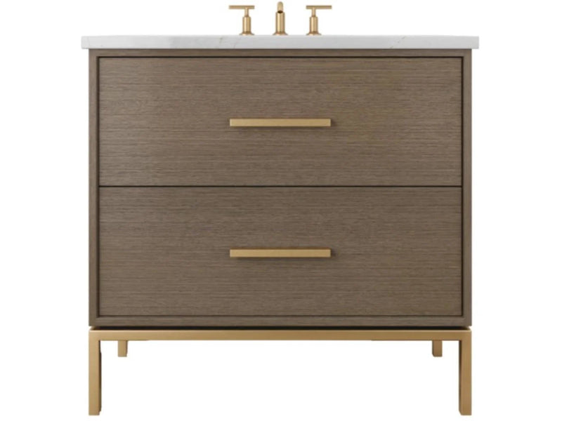 Vanderloc Rift White Oak Two Drawer Single Bathroom Vanity