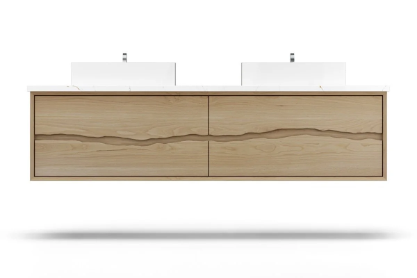 Vanderloc Ventura Four Drawer Double Wall Mounted - Vessel Bathroom Vanity