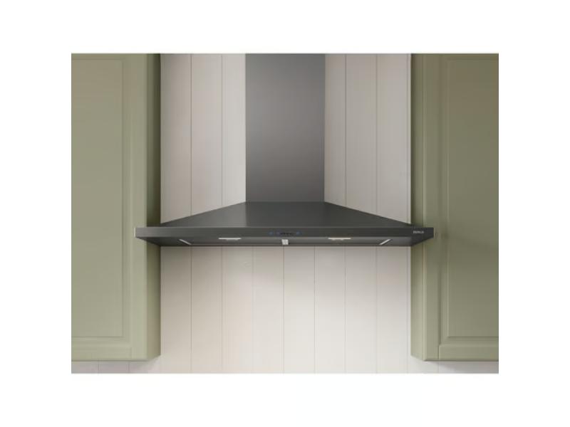Zephyr Anzio Wall Mount Chimney Hood – 600 CFM – Stainless Steel & Black Stainless