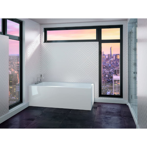 Produits Neptune Zurich IFS AFR Acrylic Corner Bathtub – Soaking or Therapy – Right/Left Drain – White