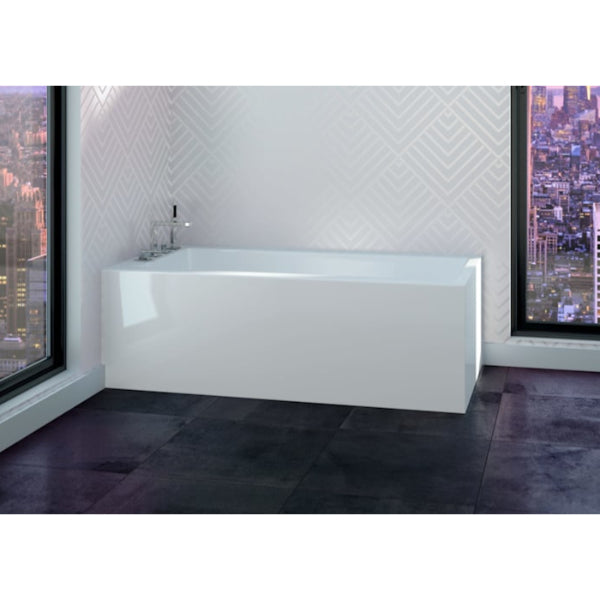Produits Neptune Zurich IFS AFR Acrylic Corner Bathtub – Soaking or Therapy – Right/Left Drain – White